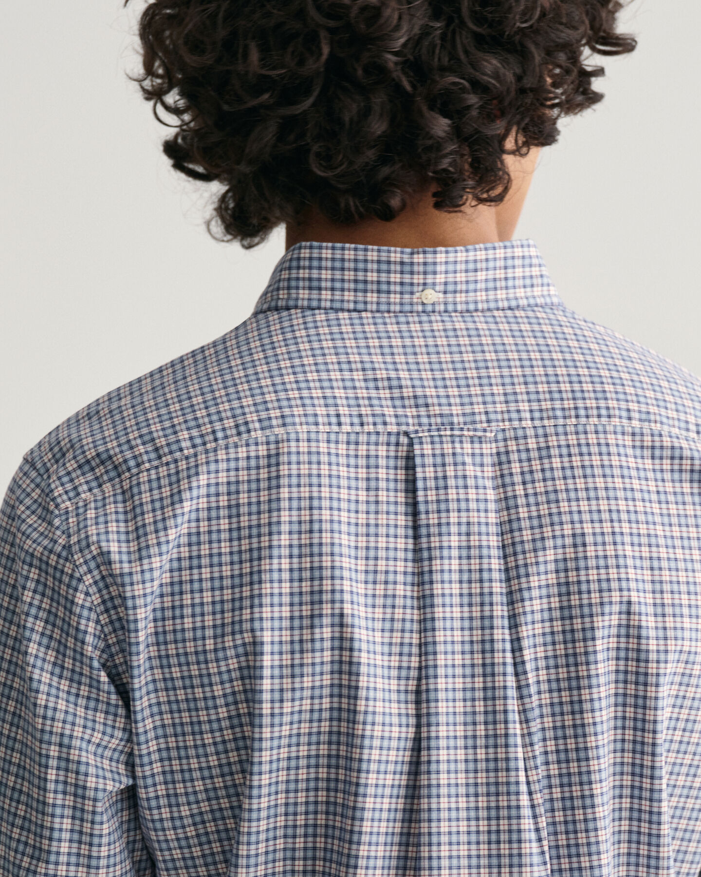 Camisa Regular Fit de popelina con microestampado de cuadros