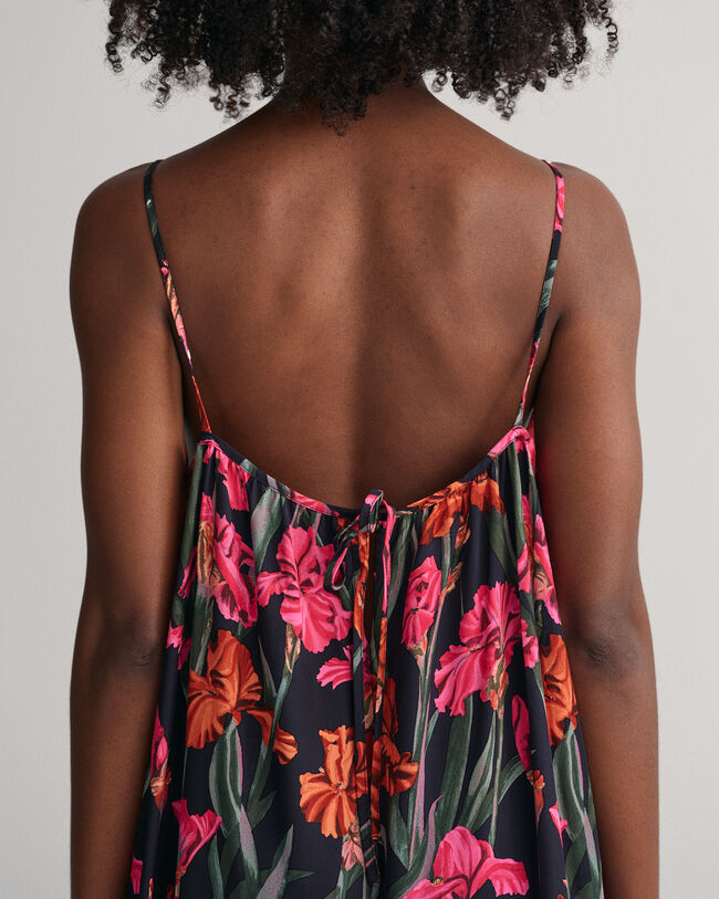 Maxivestido estampado de tirantes finos