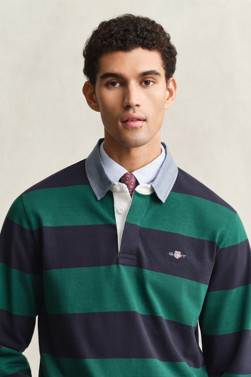 Heavy Rugger a rayas con cuello de cambray