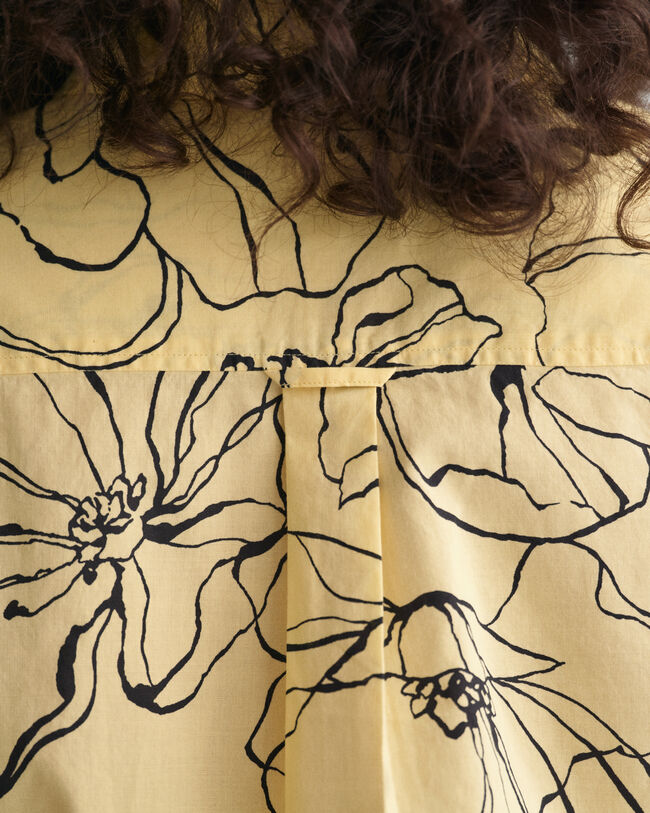 Camisa Regular Fit de gasa de algodón Line Drawing