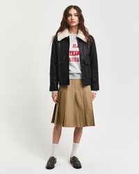 Falda plisada tipo chinos