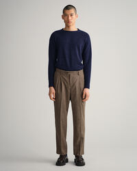 Pantalones de traje con estampado de pata de gallo