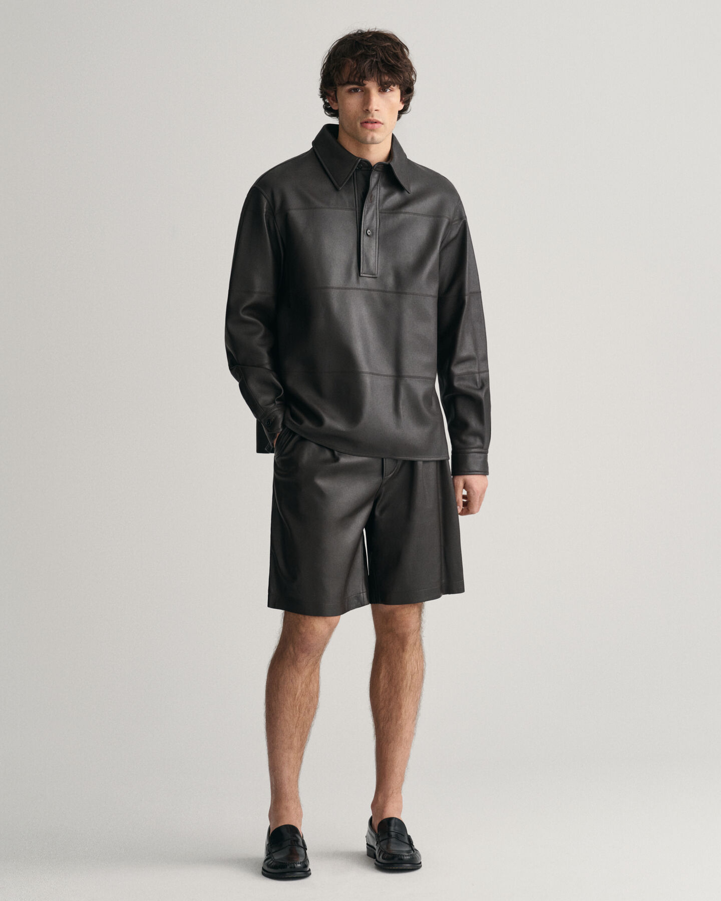 Pantalones cortos de piel