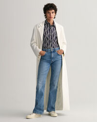 Camisa Regular Fit en gasa de algodón Chain Print