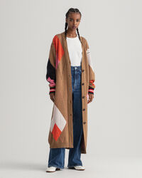 C&aacute;rdigan largo de rombos