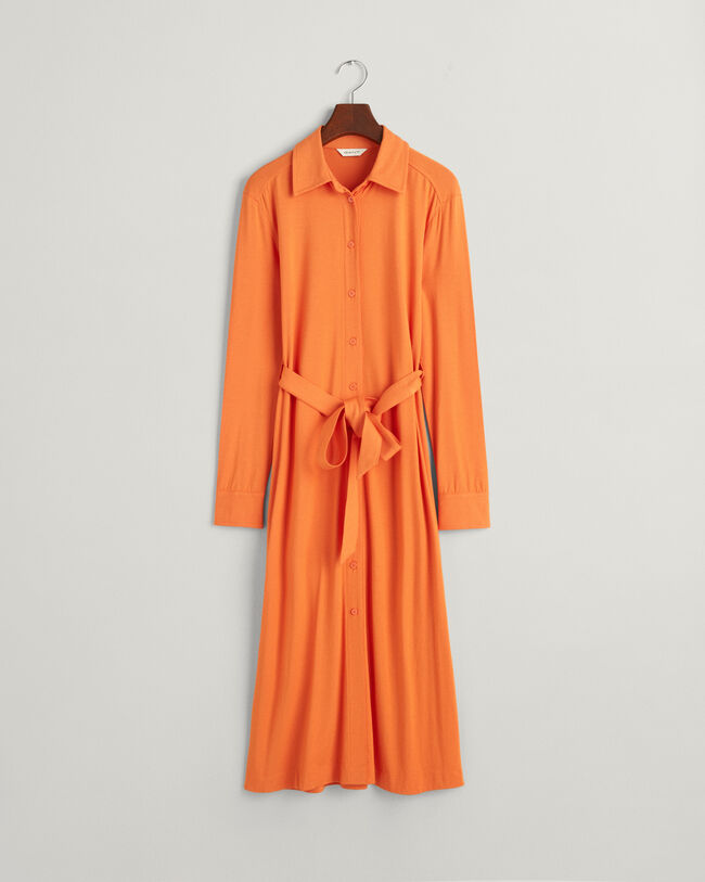 Vestido camisero Slim Fit de punto