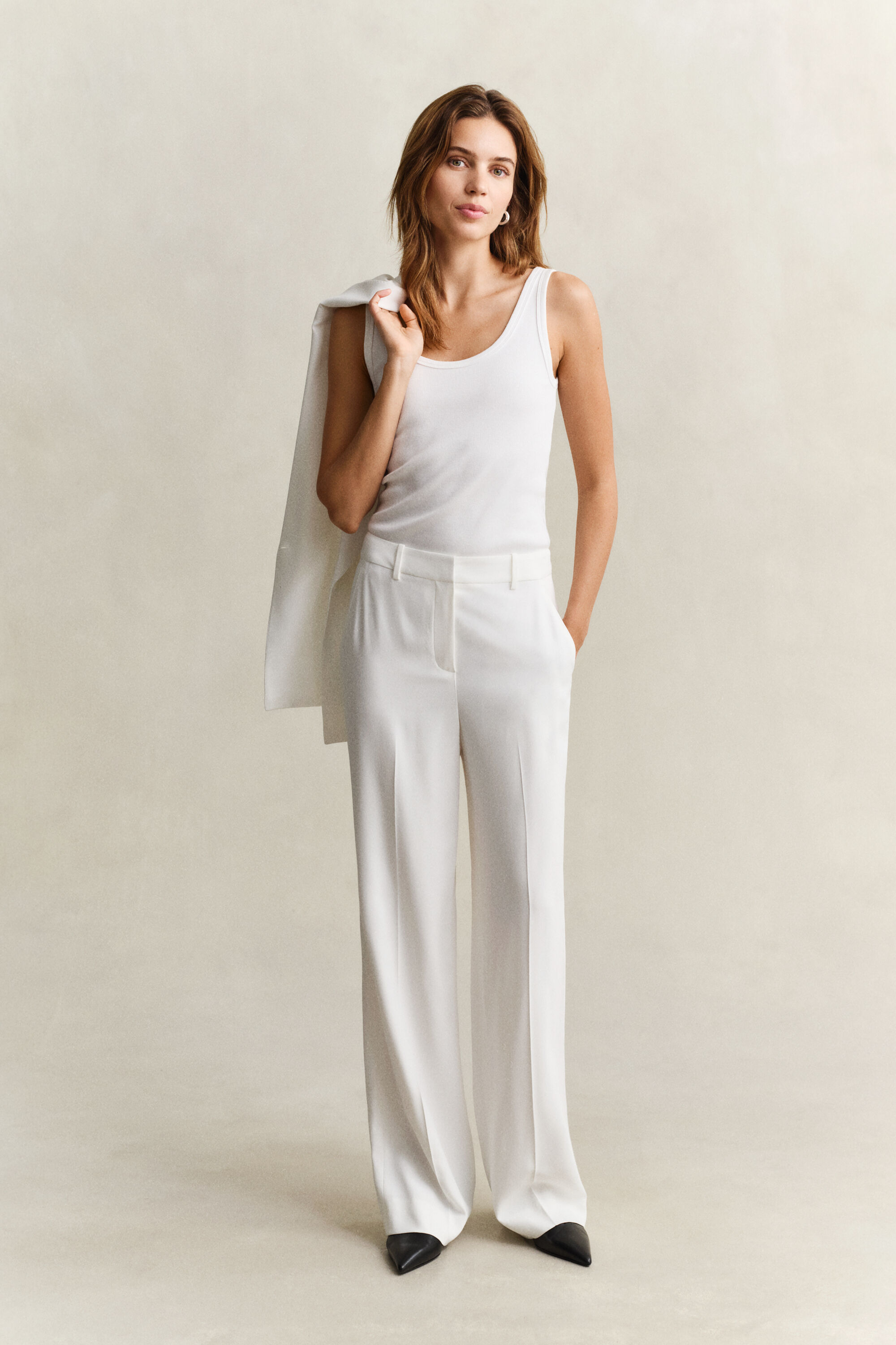 Pantalones de vestir de crepé