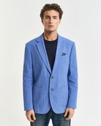 Chaqueta de traje Slim Fit de algod&oacute;n y lino