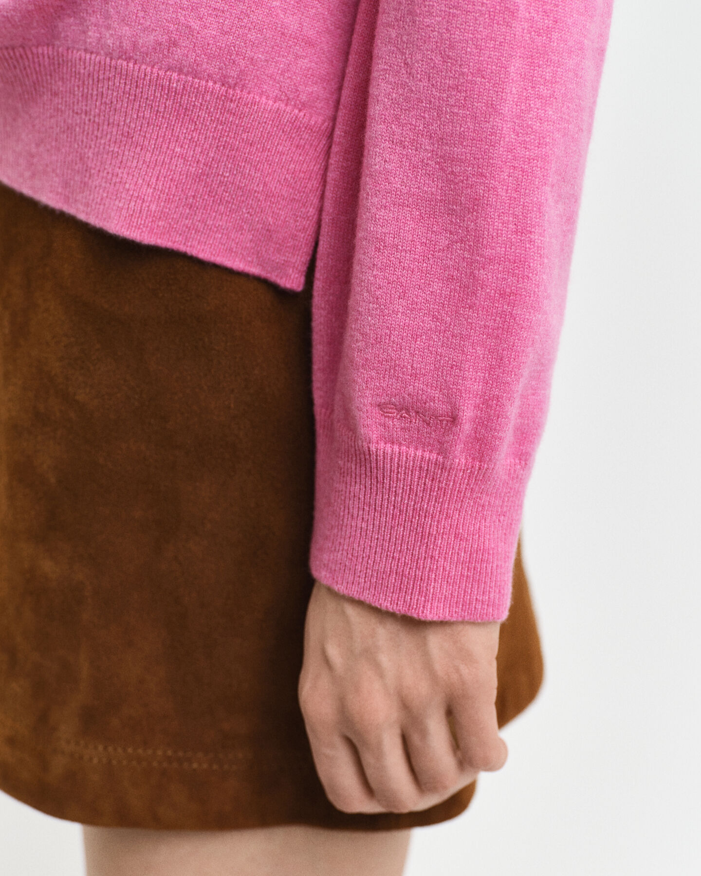 Jersey de cuello redondo en lana de oveja muy fina