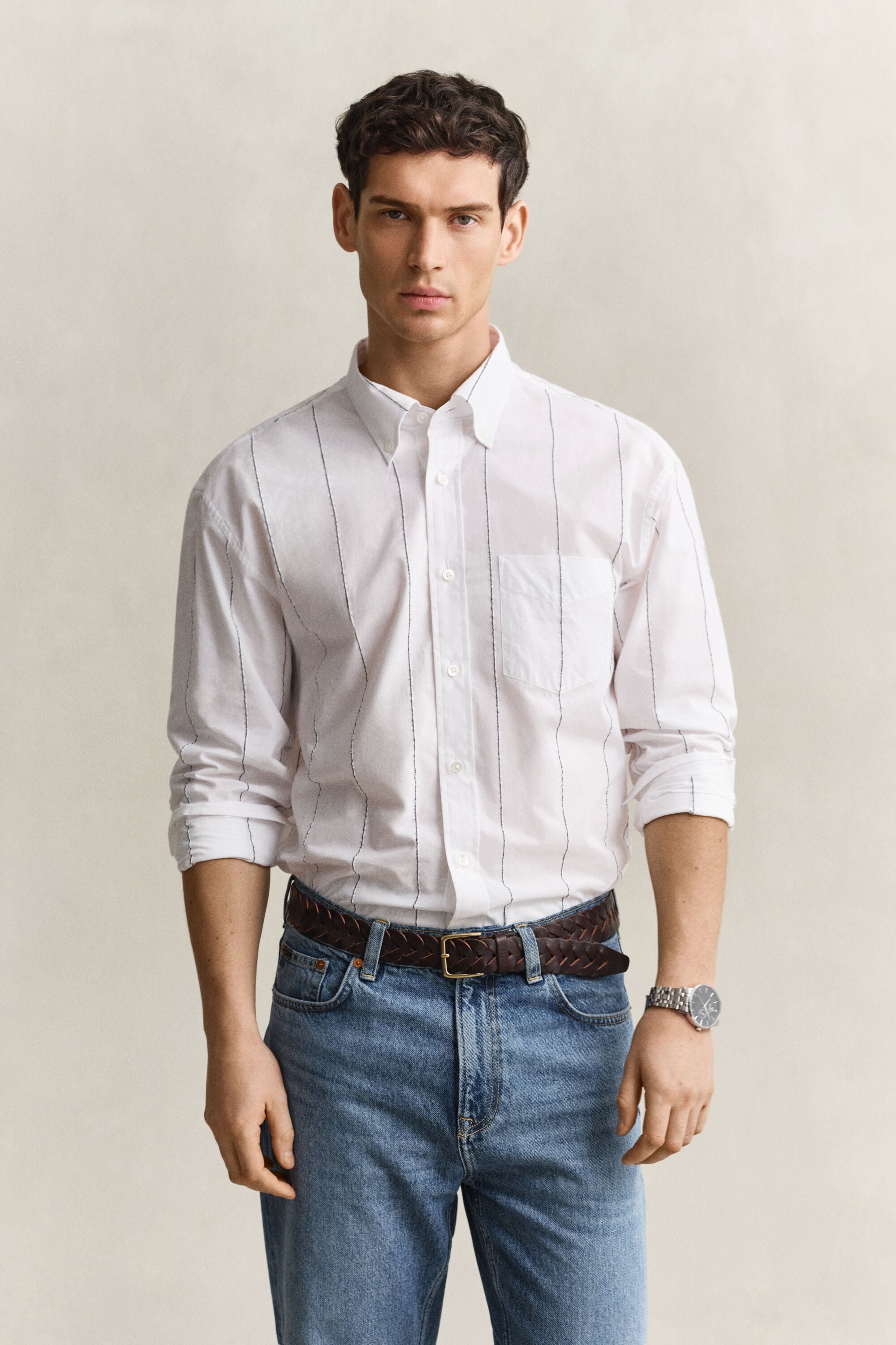 Camisa de chenilla texturizada
