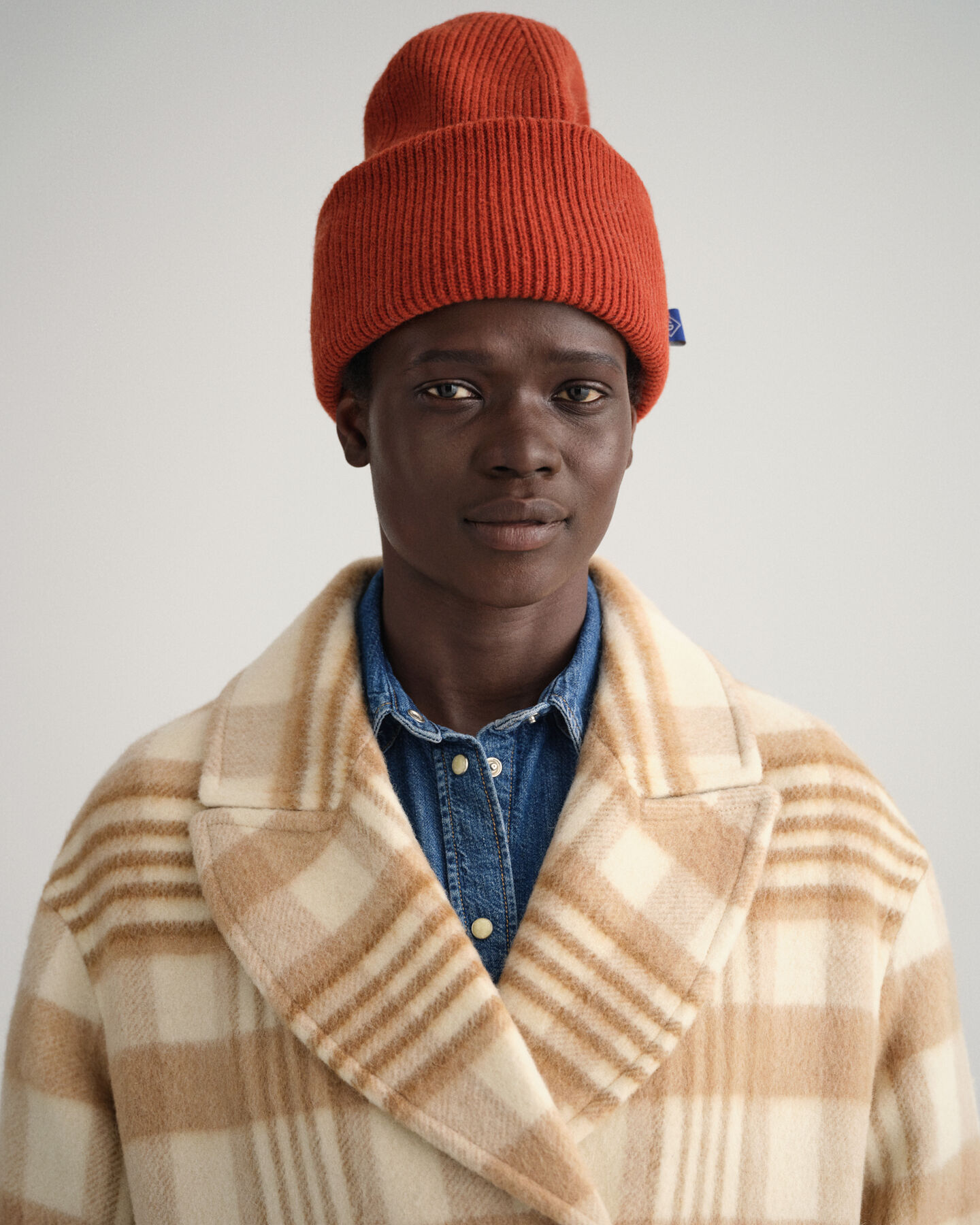 Abrigo largo de cuadros