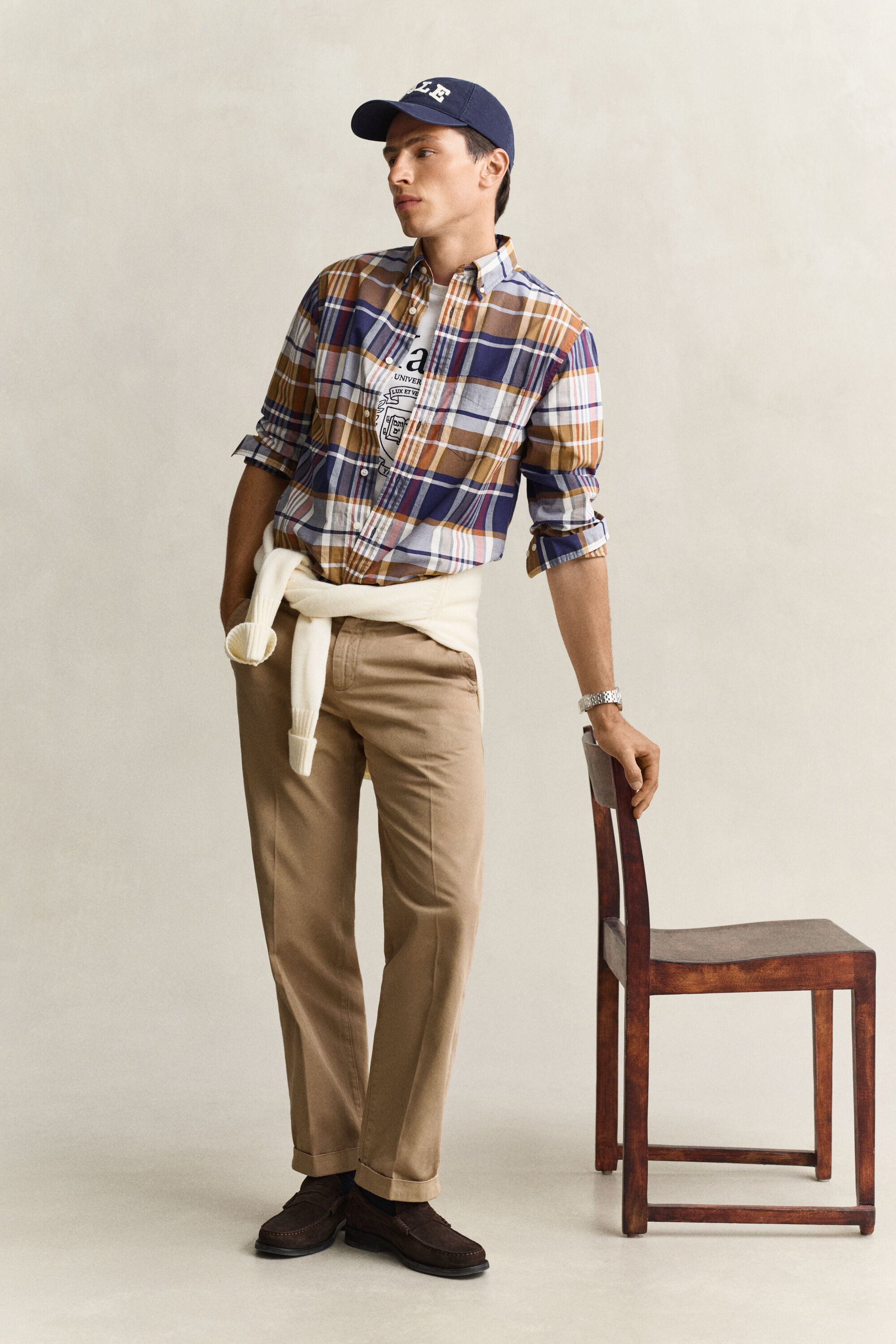 Camisa de popelina a cuadros Gant x Yale
