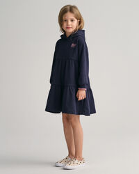 Vestido estilo sudadera con capucha escalonado GANT USA Girls