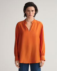 Blusa Popover de seda y lyocell
