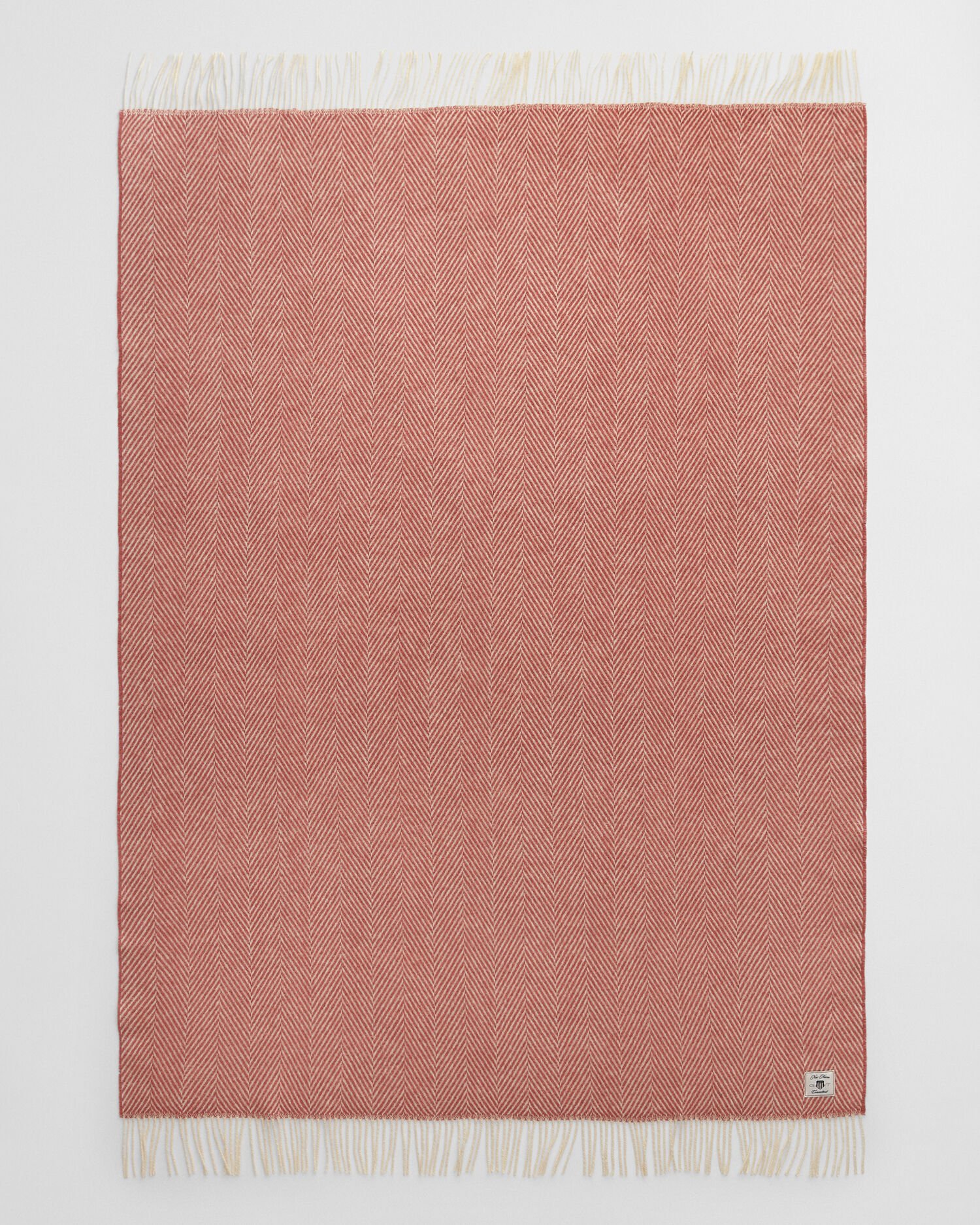 Colcha de lana con diseño de espiga