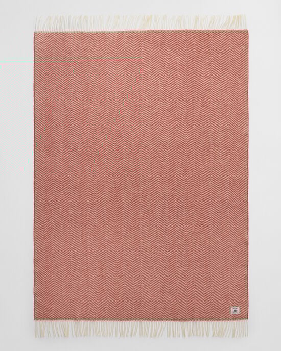 Colcha de lana con diseño de espiga