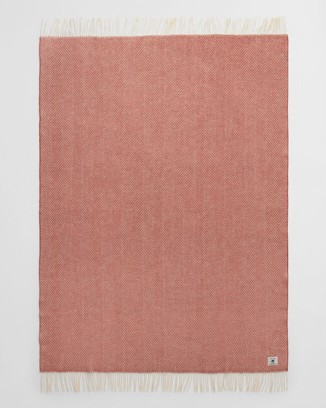 Colcha de lana con diseño de espiga