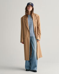 Jersey de algod&oacute;n a rayas con cuello redondo Tonal