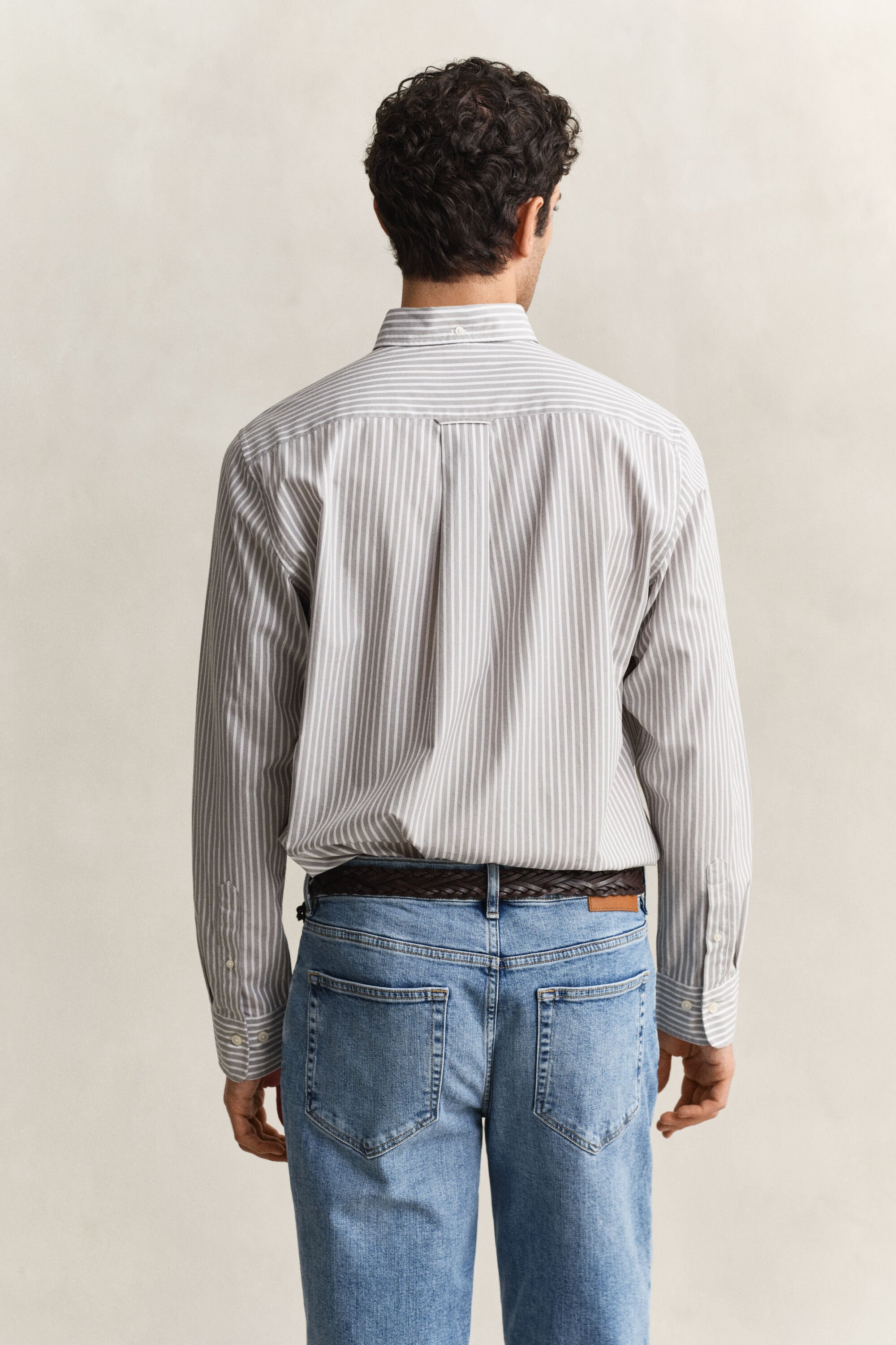 Camisa clásica de popelina a rayas