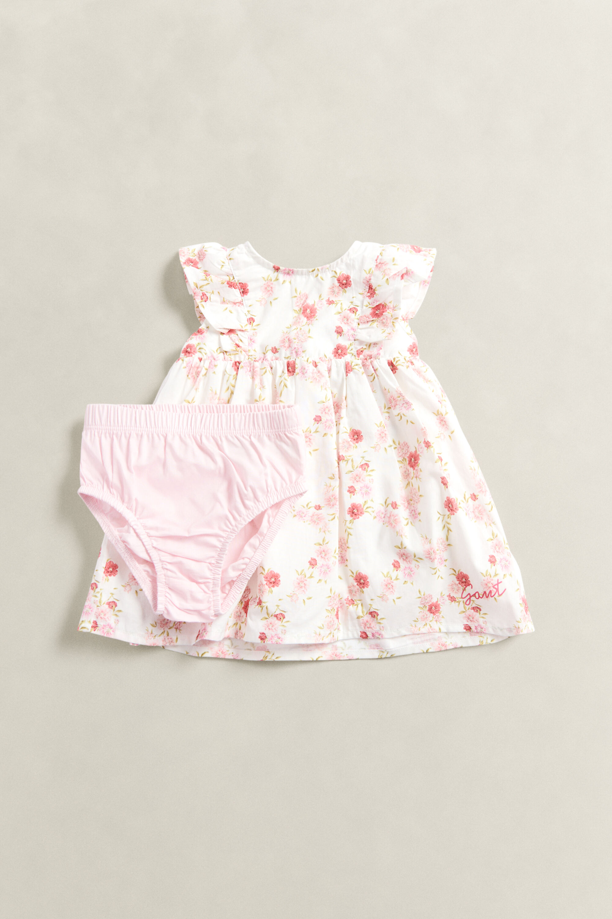 Conjunto de vestido de flores con pololo Baby Girls