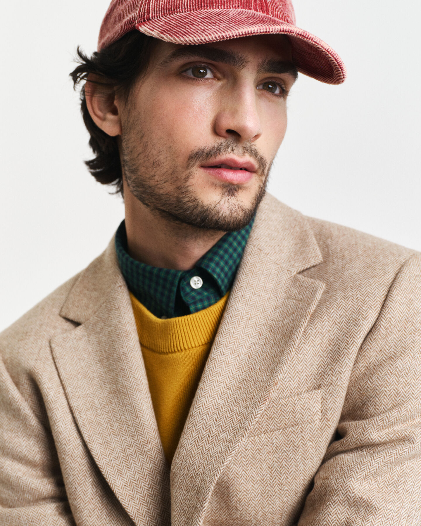 Americana de traje con diseño de espiga