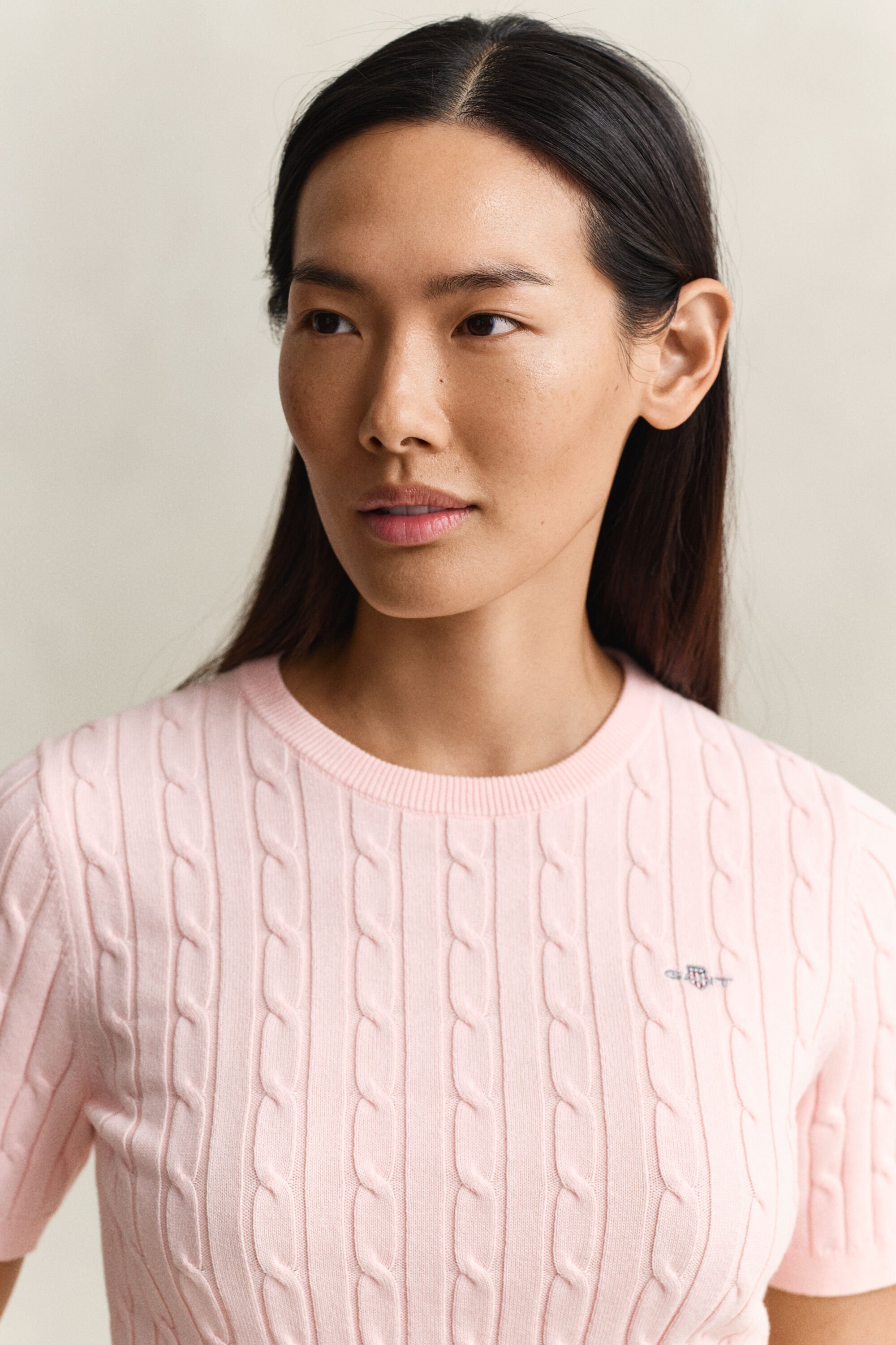 Jersey de punto de ochos y manga corta