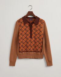 Top con cuello y estampado G