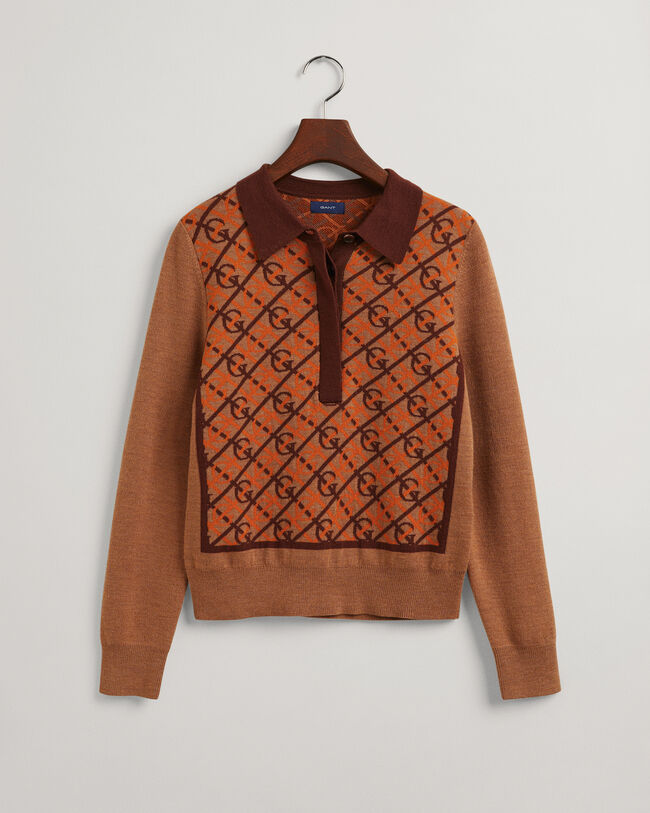 Top con cuello y estampado G