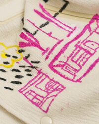 Cazadora Varsity de boucl&eacute; Blank Canvas Project x Harry Nuriev