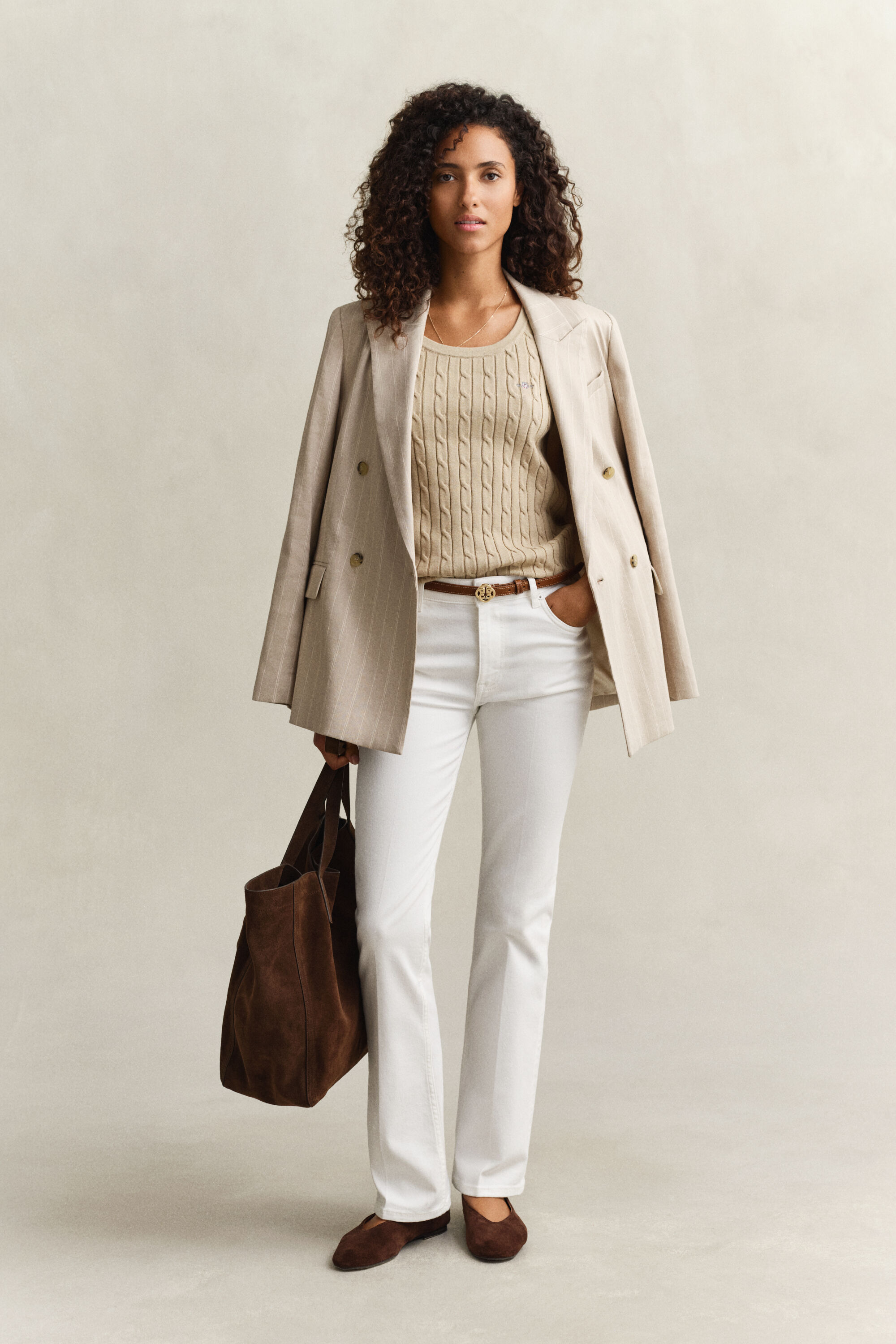 Camiseta sin mangas de punto de ochos