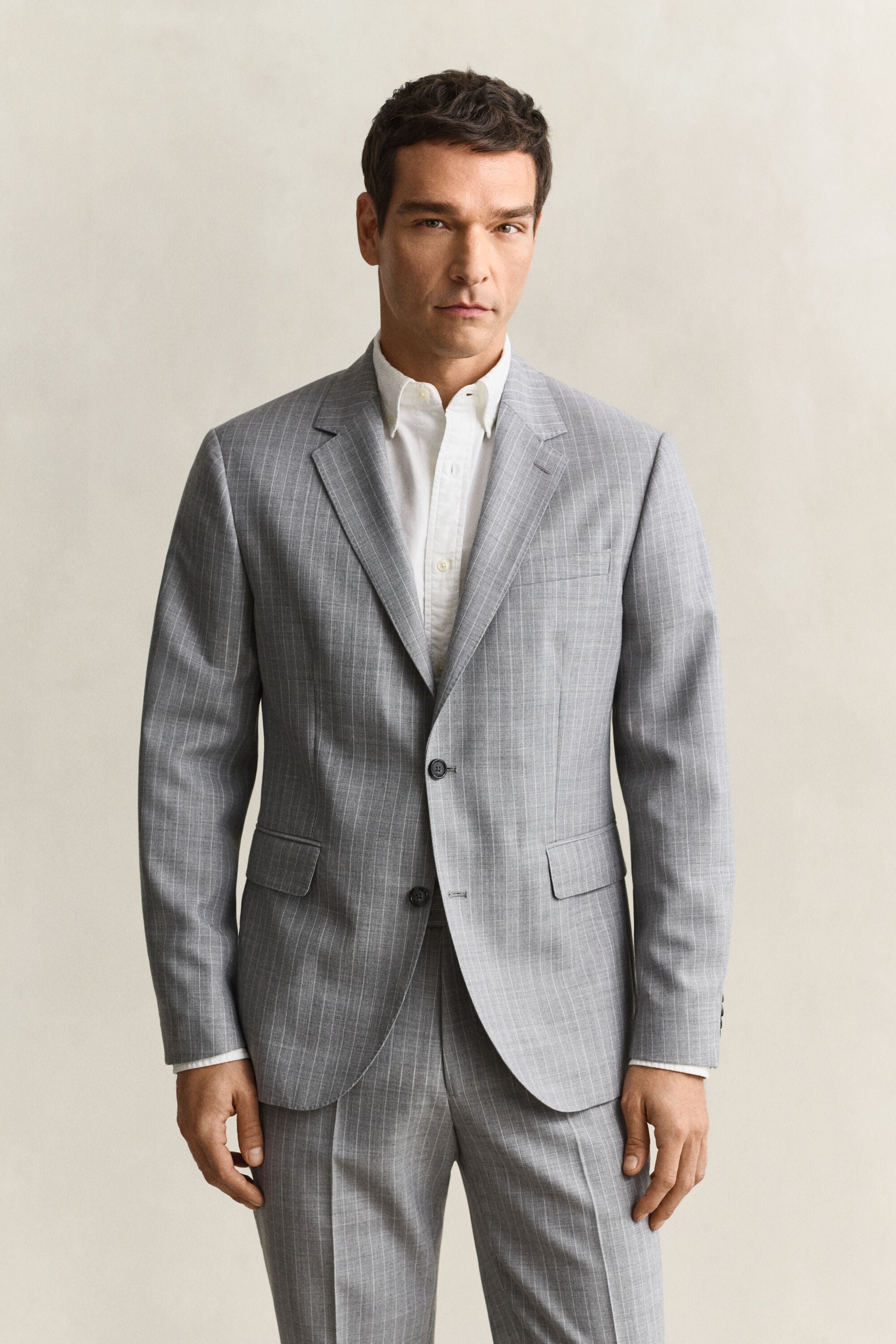 Chaqueta de traje de raya diplomática