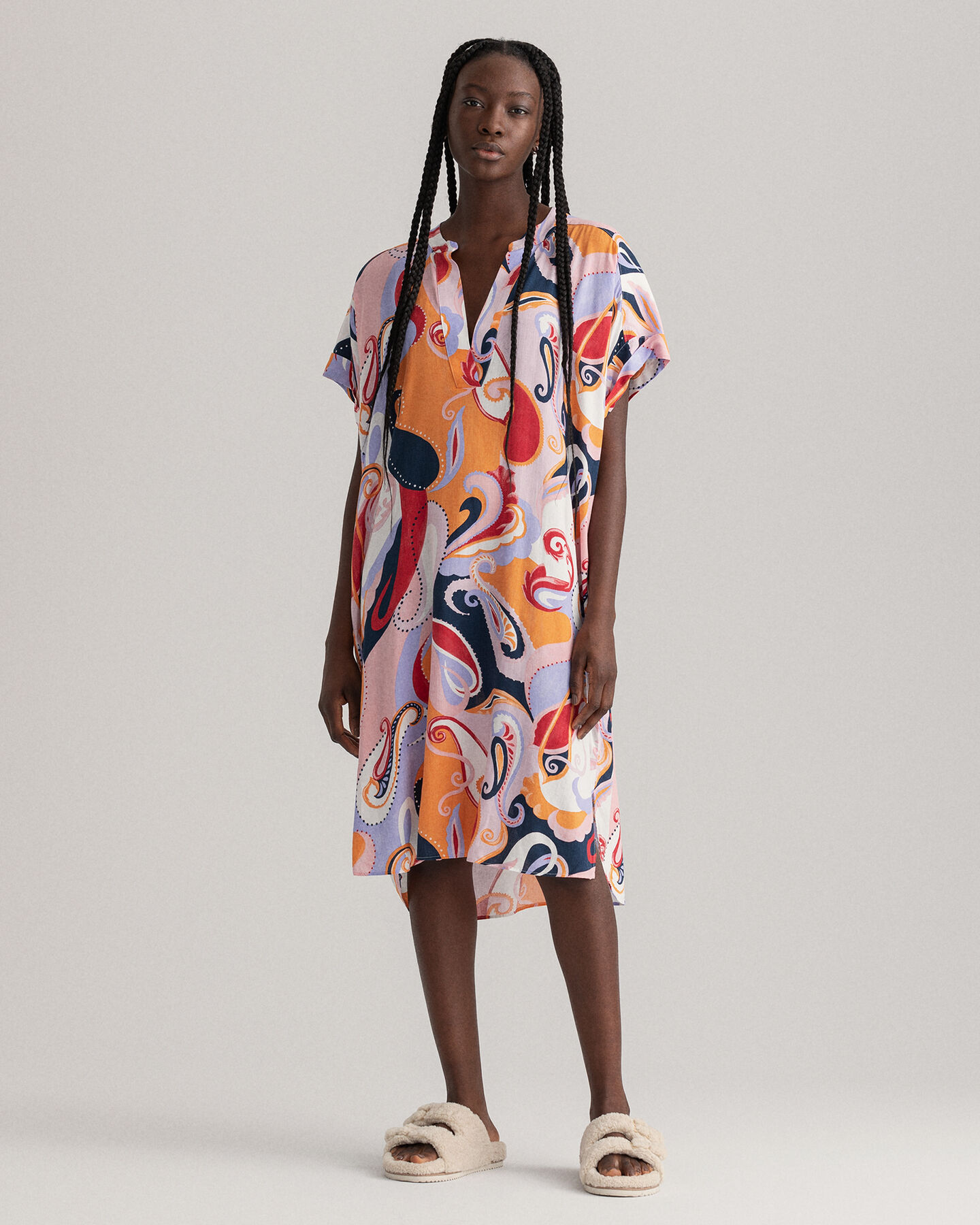 T&uacute;nica con estampado de cachemir