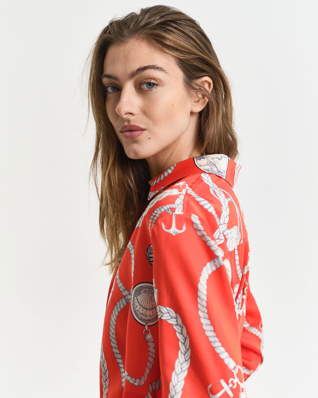 Vestido camisero con estampado Sailing