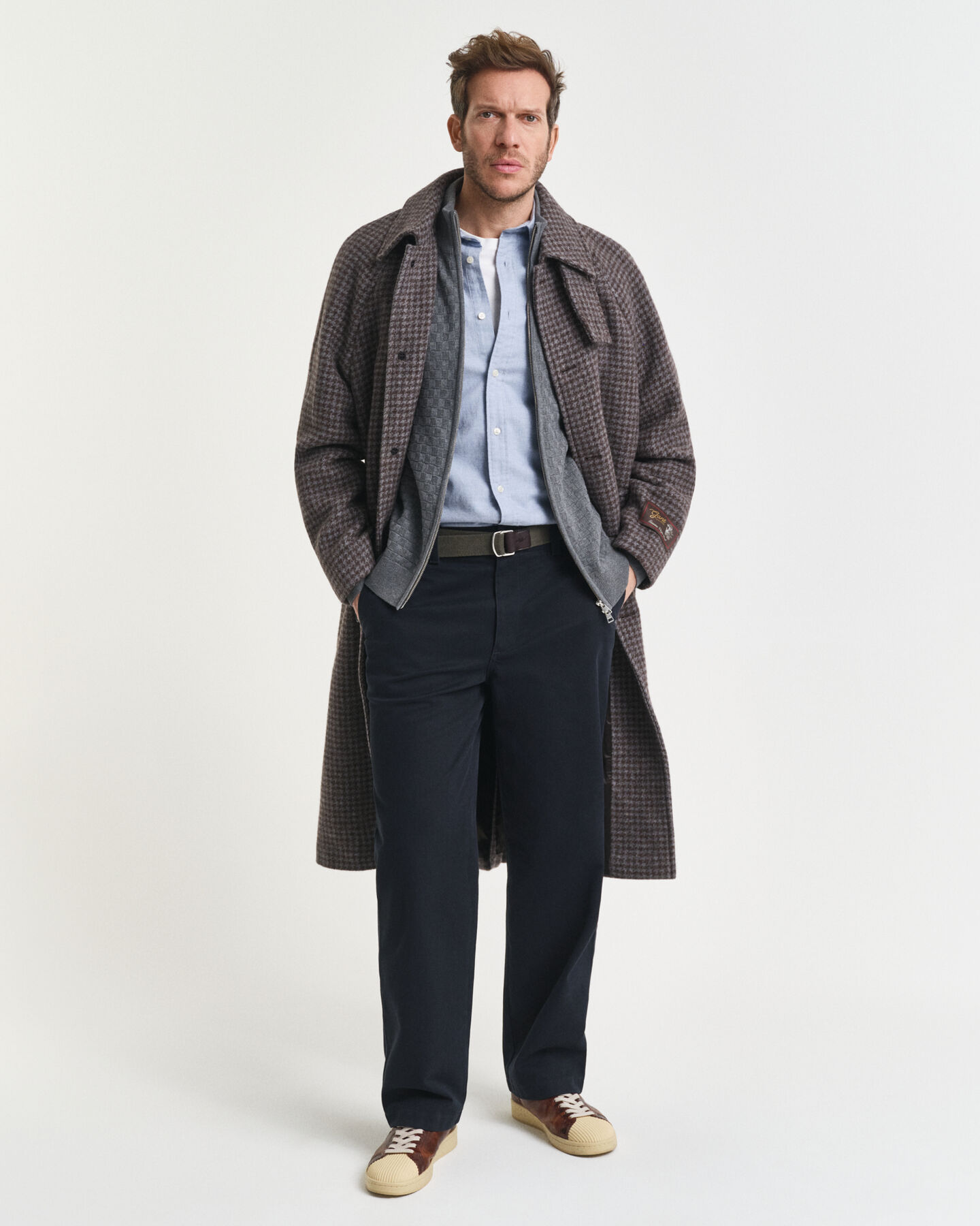 Jersey con cremallera y microtextura