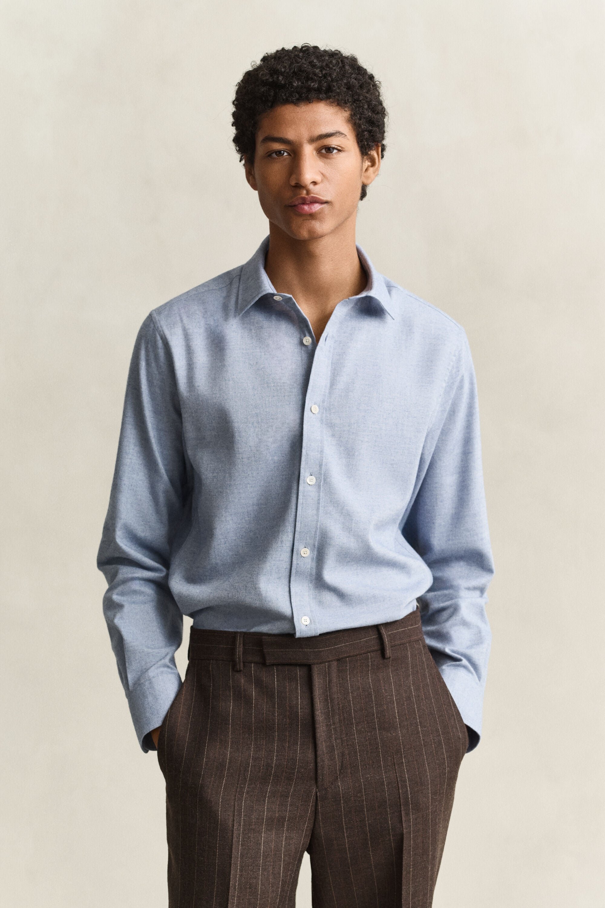 Camisa de franela jaspeada