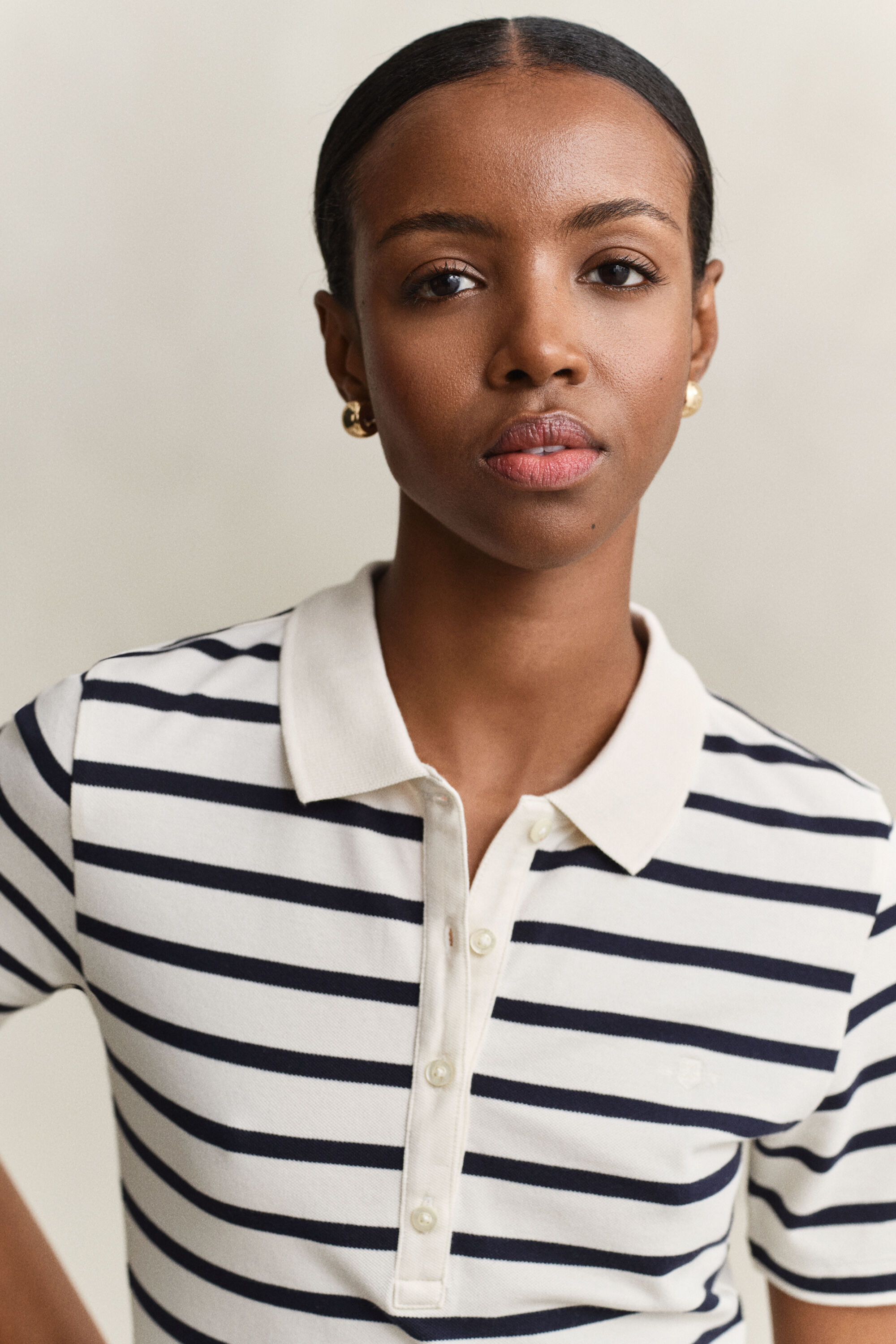 Polo de piqué a rayas