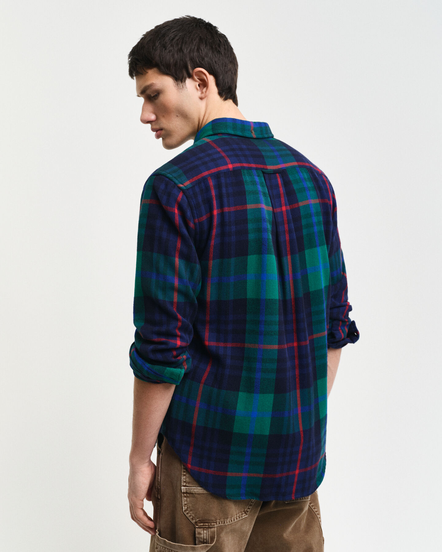 Camisa Regular Fit de sarga a cuadros