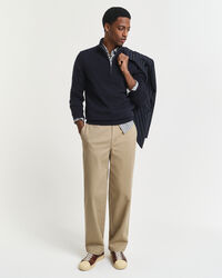 Jersey de cachemir con media cremallera