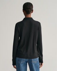 Polo de manga larga con cuello y detalle