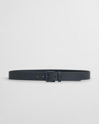 Cintur&oacute;n de piel con hebilla en el mismo tono