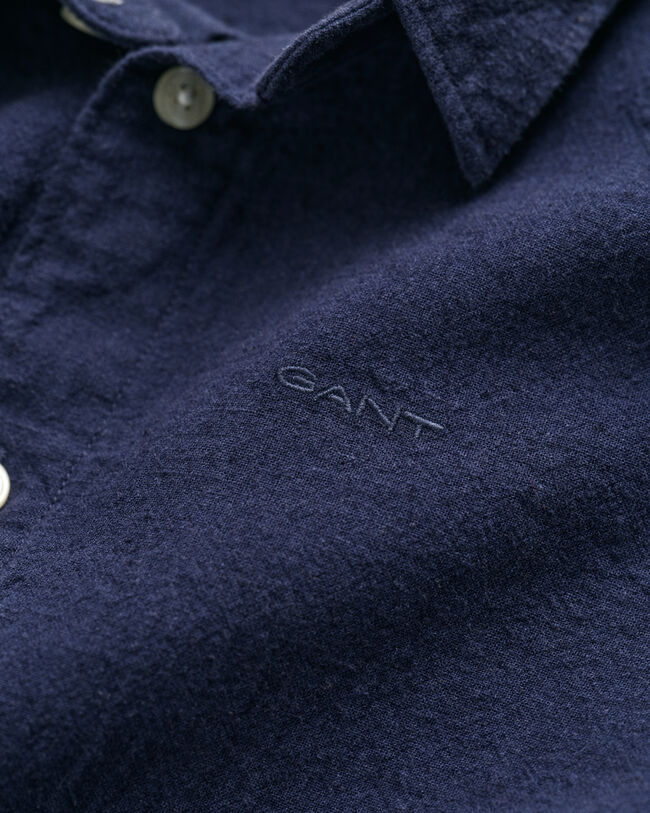 Camisa de manga corta en algod&oacute;n y lino Kids