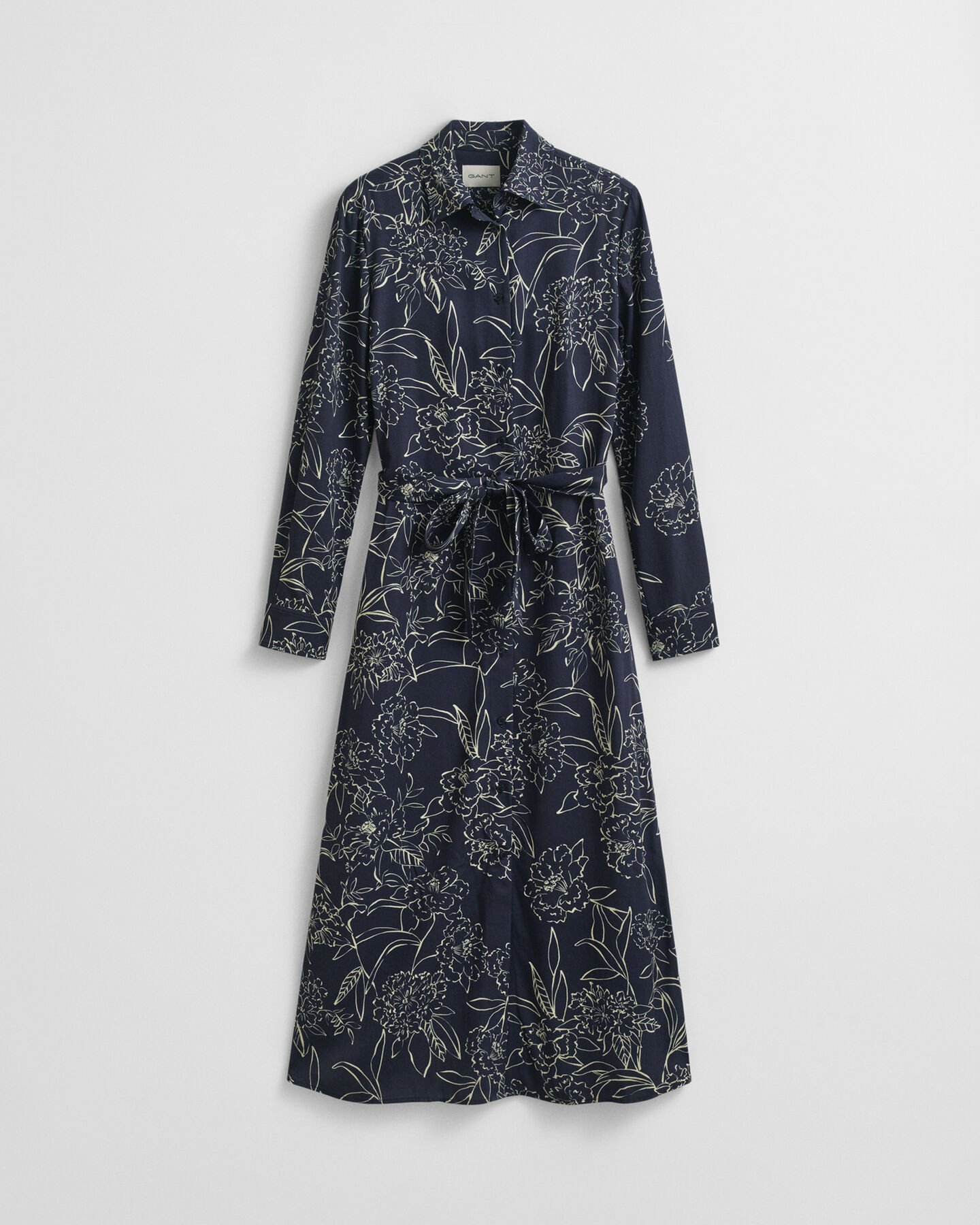 Vestido camisero con estampado floral