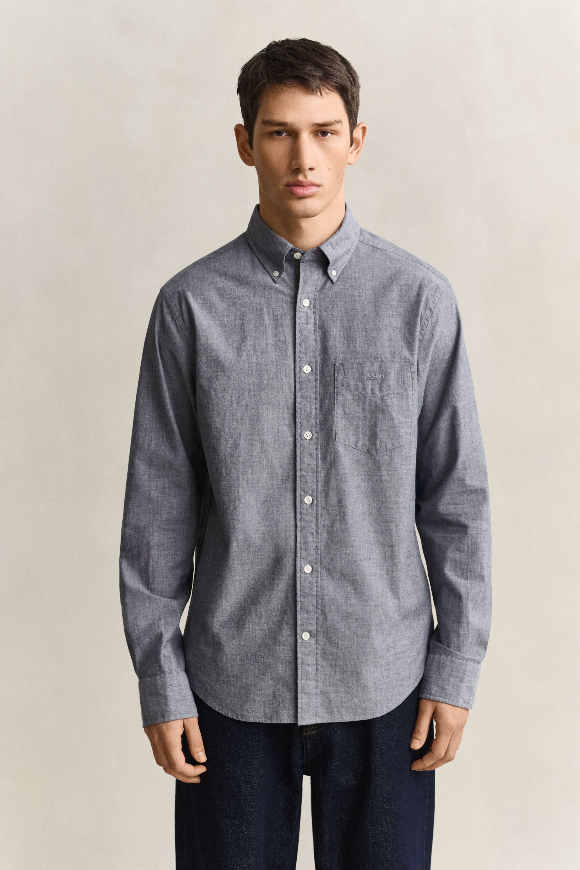 Camisa de popelina jaspeada Archive