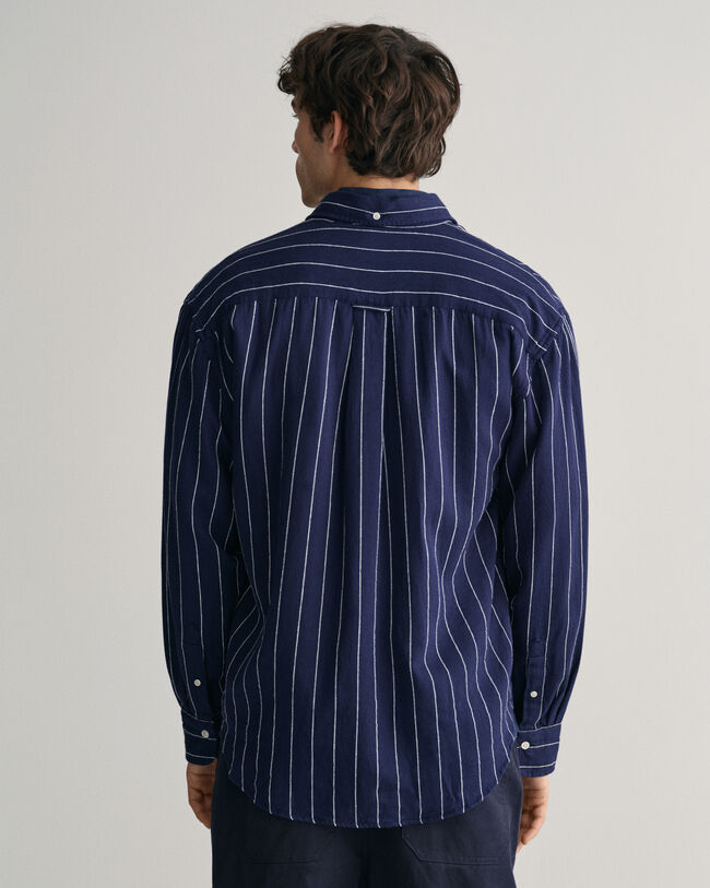 Camisa Slub Striped Relaxed Fit