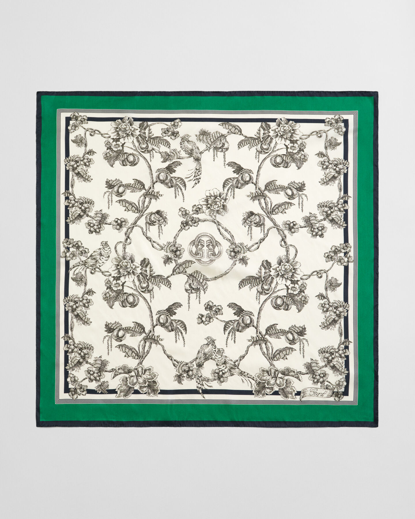 Pañuelo de seda con estampado de árbol