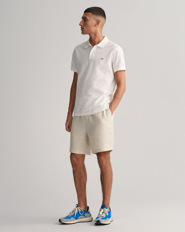 Pantalones cortos de lino con cordón ajustable