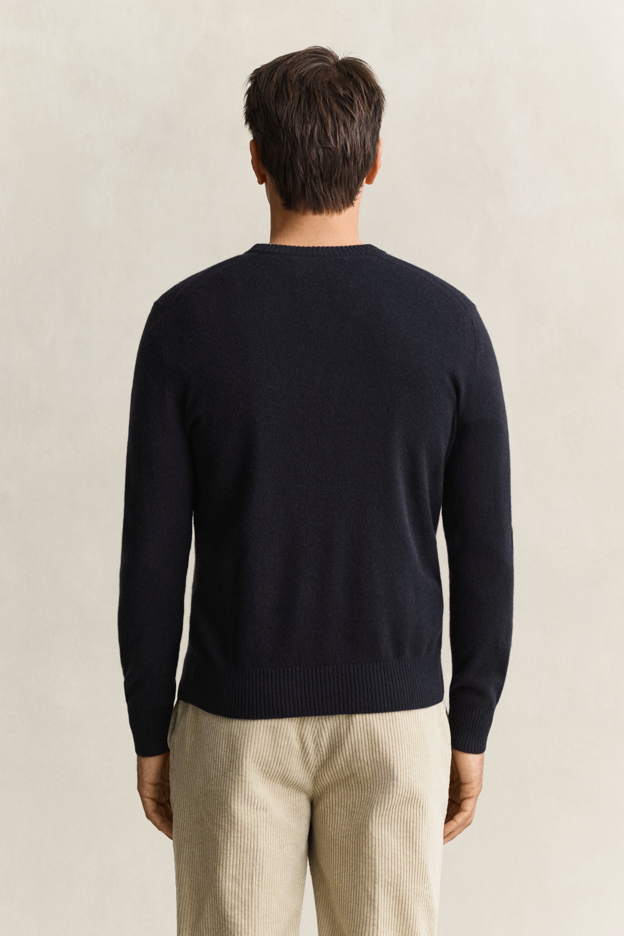 Jersey de cuello redondo en cachemir