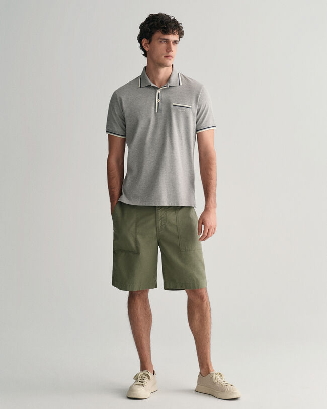 Polo de piqu&eacute; con ribete en dos colores