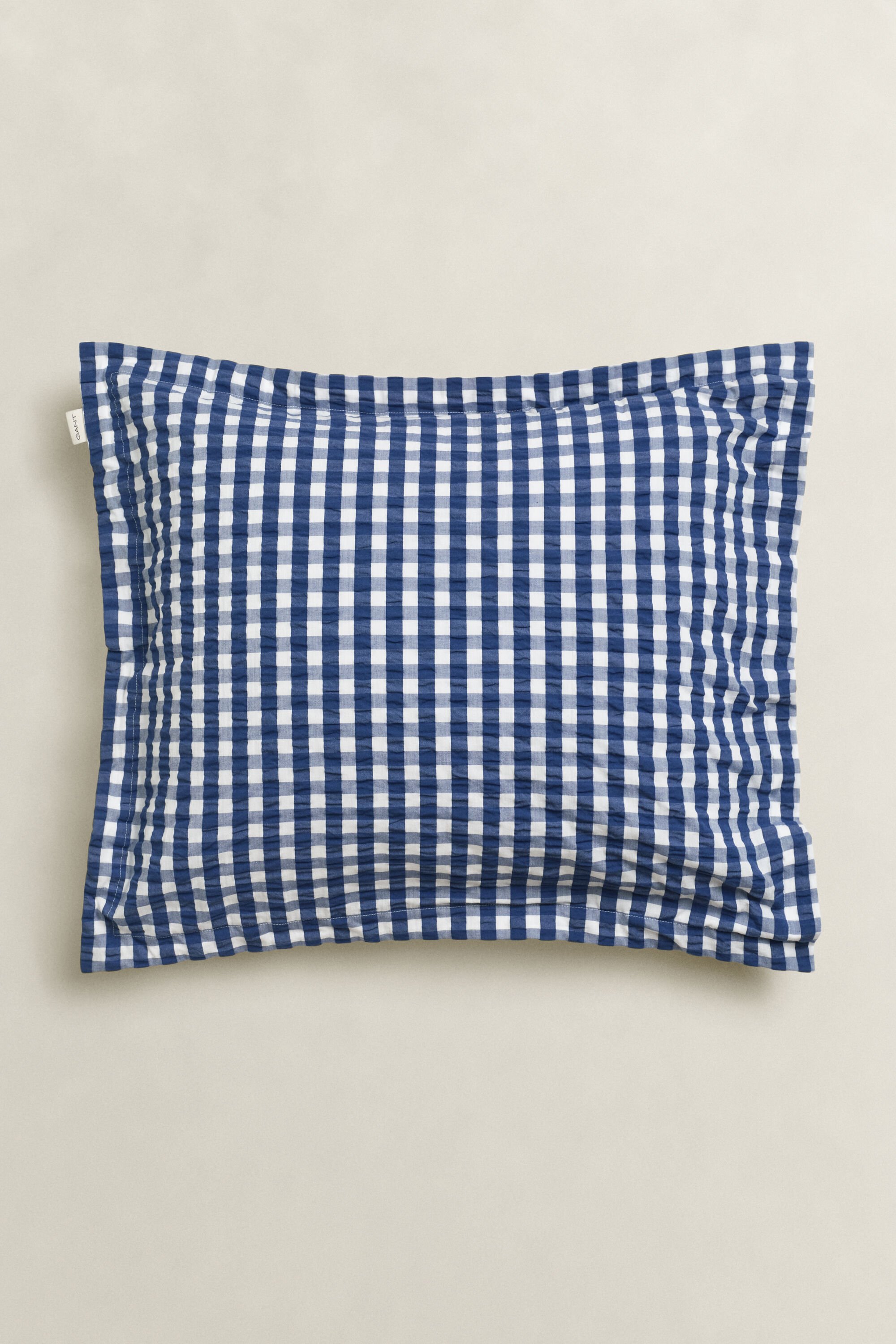 Funda de almohada de sirsaca a cuadros