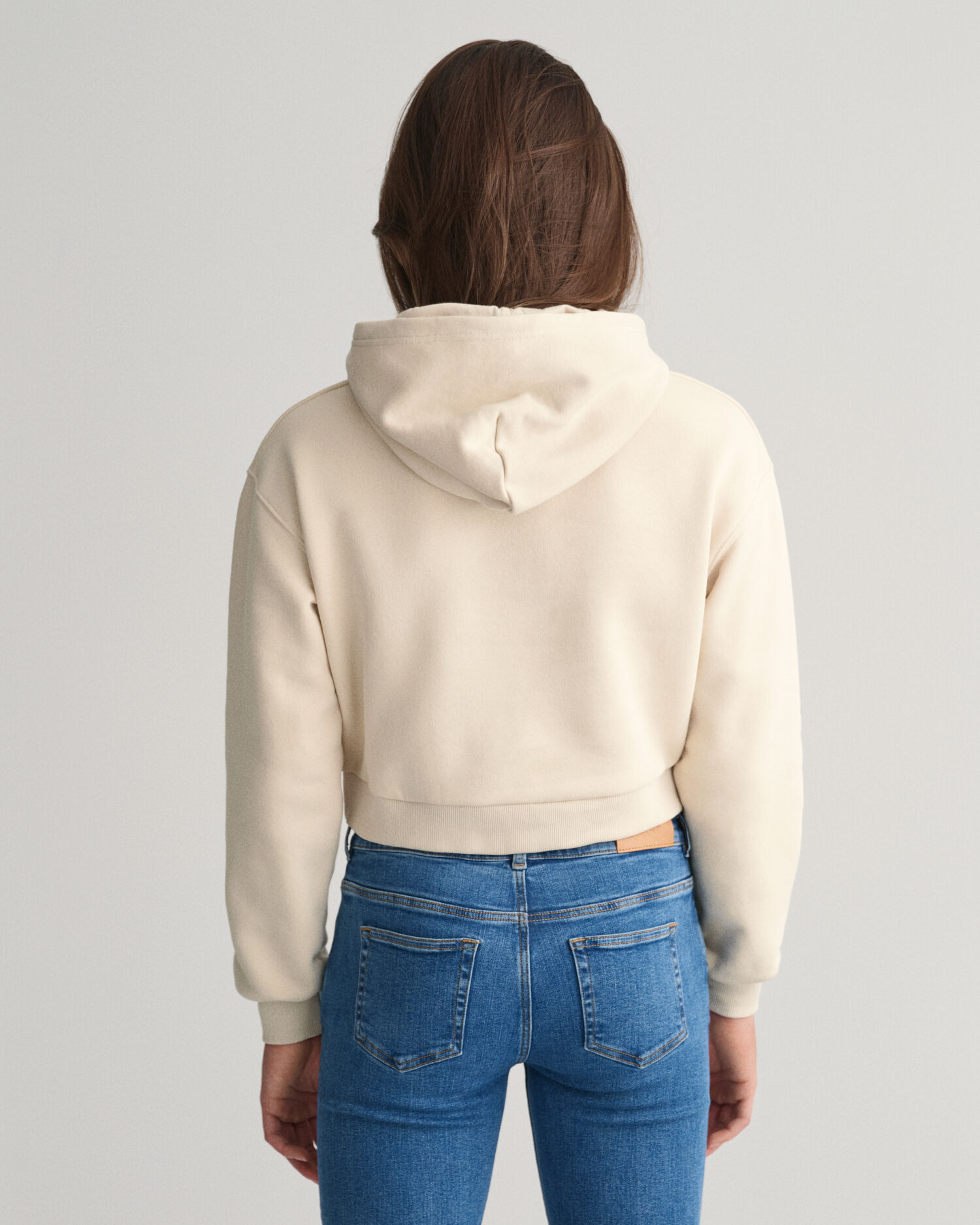 Sudadera corta con capucha outlet